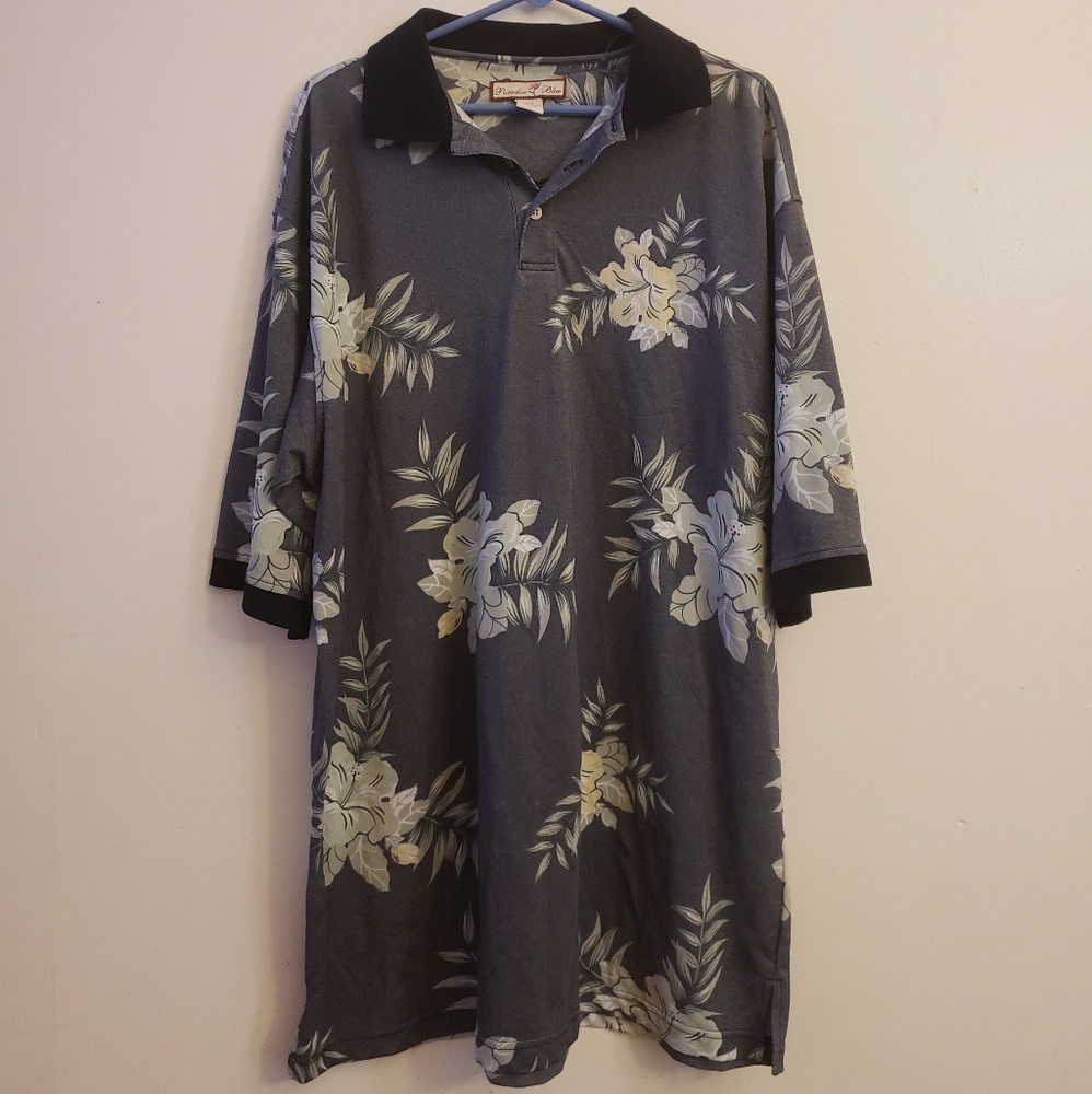 Mens paradise blue  polo shirt xl tall